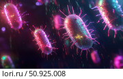 microscopy scanning bacteria ai generated. Стоковое AI-изображение, AI-художник Vectorwin / Фотобанк Лори