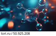 dynamics rotating molecule ai generated. Стоковое AI-изображение, AI-художник Vectorwin / Фотобанк Лори