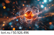 observation zooming quantum particle ai generated. Стоковое AI-изображение, AI-художник Vectorwin / Фотобанк Лори
