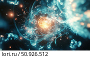 wavefunction fading quantum particle ai generated. Стоковое AI-изображение, AI-художник Vectorwin / Фотобанк Лори