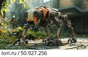 animation animating robot dog ai generated. Стоковое AI-изображение, AI-художник Vectorwin / Фотобанк Лори