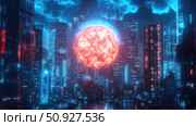 fusion bouncing nuclear core ai generated. Стоковое AI-изображение, AI-художник Vectorwin / Фотобанк Лори