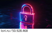 security looping padlock ai generated. Стоковое AI-изображение, AI-художник Vectorwin / Фотобанк Лори