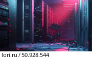 outage collapsing data server ai generated. Стоковое AI-изображение, AI-художник Vectorwin / Фотобанк Лори
