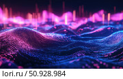 amplitude vibrating digital wave ai generated. Стоковое AI-изображение, AI-художник Vectorwin / Фотобанк Лори