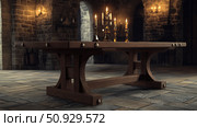 tapestry medieval table ai generated. Стоковое AI-изображение, AI-художник Vectorwin / Фотобанк Лори