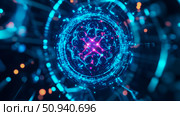 Futuristic Technology Background with Glowing Circuitry. Стоковое AI-изображение, AI-художник Данила Большаков / Фотобанк Лори
