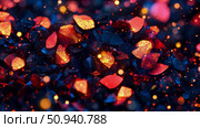 Abstract holiday background: Colorful illuminated stone, glitter effect for posters, cards, print, and advertising. Стоковое AI-изображение, AI-художник Данила Большаков / Фотобанк Лори