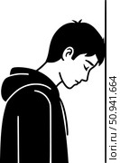 Это метафора творческого кризиса и тупика. Фигура человека, упирающегося лбом в стену, символизирует безнадежность и неспособность найти выход из сложной ситуации. Стоковое AI-изображение, AI-художник Ирина Першина / Фотобанк Лори