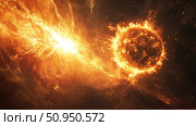 energy absorbing solar flare ai generated. Стоковое AI-изображение, AI-художник Vectorwin / Фотобанк Лори