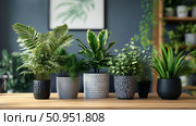 fern desk plants ai generated. Стоковое AI-изображение, AI-художник Vectorwin / Фотобанк Лори