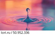 adhesion merging water drop ai generated. Стоковое AI-изображение, AI-художник Vectorwin / Фотобанк Лори