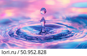 gravity merging water drop ai generated. Стоковое AI-изображение, AI-художник Vectorwin / Фотобанк Лори