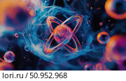 breakdown dissolving atom ai generated. Стоковое AI-изображение, AI-художник Vectorwin / Фотобанк Лори