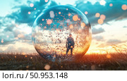 tension splitting bubble ai generated. Стоковое AI-изображение, AI-художник Vectorwin / Фотобанк Лори