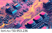 heat melting circuit board ai generated. Стоковое AI-изображение, AI-художник Vectorwin / Фотобанк Лори