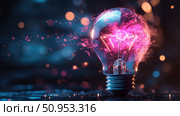 burst disintegrating lightbulb ai generated. Стоковое AI-изображение, AI-художник Vectorwin / Фотобанк Лори