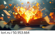 literature exploding book ai generated. Стоковое AI-изображение, AI-художник Vectorwin / Фотобанк Лори