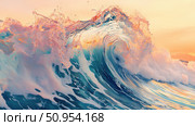 dispersion dissolving wave ai generated. Стоковое AI-изображение, AI-художник Vectorwin / Фотобанк Лори