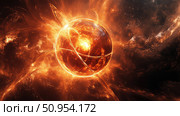 fusion flowing nuclear core ai generated. Стоковое AI-изображение, AI-художник Vectorwin / Фотобанк Лори