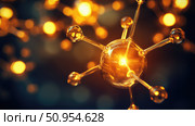 photoluminescence lighting up molecule ai generated. Стоковое AI-изображение, AI-художник Vectorwin / Фотобанк Лори
