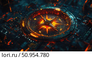 needle floating compass ai generated. Стоковое AI-изображение, AI-художник Vectorwin / Фотобанк Лори