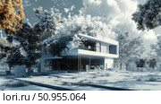 collapse dissolving house ai generated. Стоковое AI-изображение, AI-художник Vectorwin / Фотобанк Лори