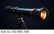stargazing illuminating telescope ai generated. Стоковое AI-изображение, AI-художник Vectorwin / Фотобанк Лори