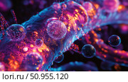 microbiome layering bacteria ai generated. Стоковое AI-изображение, AI-художник Vectorwin / Фотобанк Лори