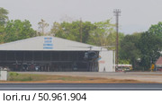 Phuket airfield, hangar, helicopter. Редакционное видео, видеограф Игорь Жоров / Фотобанк Лори
