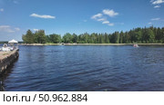 Relaxing summer day on the Vyborg Bay of the Gulf of Finland - Vyborg, Russia, July 15, 2025. Редакционное видео, видеограф Наталия Попова / Фотобанк Лори