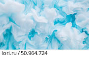 Abstract: A swirling mass of translucent white material with light blue undertones, resembling cloud formations or underwater currents, for use as desktop. Стоковое AI-изображение, AI-художник Данила Большаков / Фотобанк Лори