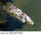 USS Plainview AGEN-1 ship wreck columbia. Стоковое фото, фотограф Mark Agnor / Фотобанк Лори