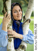Close up portrait of a middle-aged woman in a headscarf. Стоковое фото, фотограф Андрей Аркуша / Фотобанк Лори
