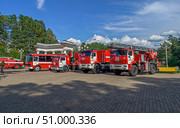Выставка пожарной техники и автомобилей в городе Железногорск Красноярский Край. Редакционное фото, фотограф Анатолий Володин / Фотобанк Лори