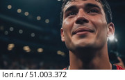 Close-up of athlete crying after winning – emotional victory moment. Стоковое AI-видео, аниматор Гузель Набиуллина / Фотобанк Лори