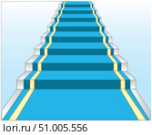 Stairway with blue track. Стоковая иллюстрация, иллюстратор Шипицин Евгений Витальевич / Фотобанк Лори