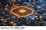 Delve into the intricate details of microchip technology and digital circuitry, showcasing advancements and designs from 2023. Стоковое AI-видео, аниматор Данила Большаков / Фотобанк Лори