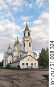 Храм Казанской иконы Божьей Матери — православный храм в селе Верхнее Санчелеево Ставропольского района Самарской области. Стоковое фото, фотограф Дудакова / Фотобанк Лори