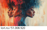 A captivating exploration of identity illustrated through colorful layers, celebrating diversity and the richness of cultural expression. Стоковое AI-видео, аниматор Данила Большаков / Фотобанк Лори