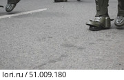 Riot police unit in Colombia during protest, UNDMO - ESMAD officers on public order duty, Anti-riot squad controlling demonstration. Стоковое видео, видеограф ALEJANDRO PEREZ ALVARES / Фотобанк Лори