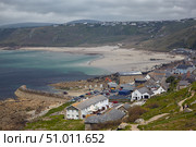 The village of Sennen Cove on the southern end of Whitesand Bay. Cornwall. England. GB (2009 год). Стоковое фото, фотограф Сергей Пристяжнюк (Serg Zastavkin) / Фотобанк Лори