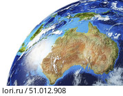 Detailed Earth globe close-up of Oceania. Стоковое фото, фотограф Leonello Calvetti/Stocktrek Images / ТАСС / Фотобанк Лори