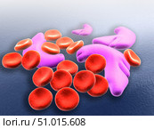 Conceptual image of sickle cell anemia. Стоковое фото, фотограф Stocktrek Images, Inc. / ТАСС / Фотобанк Лори