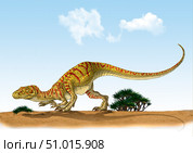 Eoraptor, an early dinosaur that lived during the late Triassic Period. Стоковое фото, фотограф Stocktrek Images, Inc. / ТАСС / Фотобанк Лори