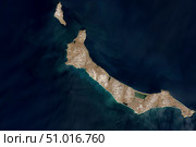 Satellite image of Hall Island and St. Matthew Island in the Bering Sea in Alaska. Стоковое фото, фотограф Stocktrek Images, Inc. / ТАСС / Фотобанк Лори