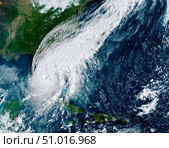 September 28, 2022 - Satellite view of Hurricane Ian covering much of Florida. Стоковое фото, фотограф Stocktrek Images, Inc. / ТАСС / Фотобанк Лори
