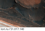 One of the most actively changing areas on Mars are the steep edges of the North Polar layered deposits pictured here. Стоковое фото, фотограф Stocktrek Images, Inc. / ТАСС / Фотобанк Лори