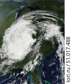 Remnants of Hurricane Irma over the Midwest. Стоковое фото, фотограф Stocktrek Images, Inc. / ТАСС / Фотобанк Лори