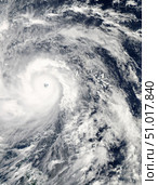 Super Typhoon Haiyan as it moved west toward the coast of the Philippines. Стоковое фото, фотограф Stocktrek Images, Inc. / ТАСС / Фотобанк Лори